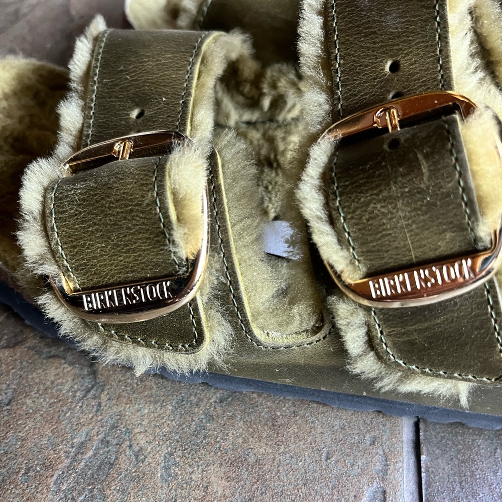 Birkenstock Arizona Big Buckle Shearling Size 39 - Picture 2 of 3